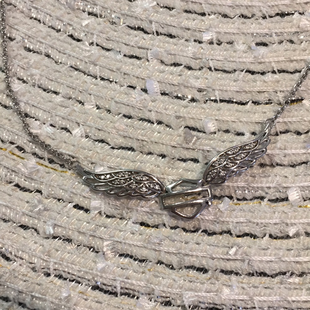 Harley-Davidson Silver Bling Wing B&S Necklace